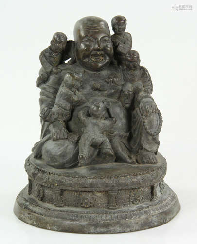 19th C. Chinese Bronze Budai Figure