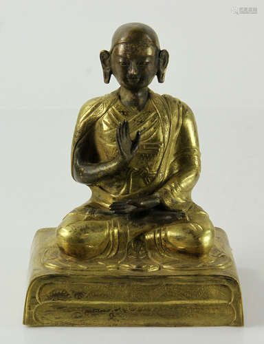 Chinese Gilt Bronze Luohan Figure