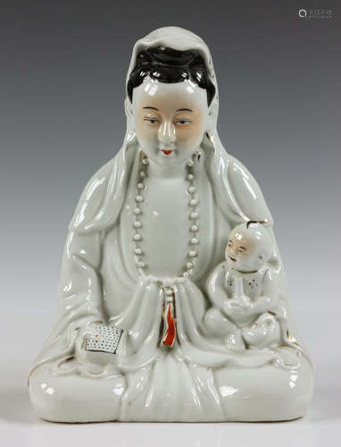 Chinese Porcelain Seated Guanyin Figure