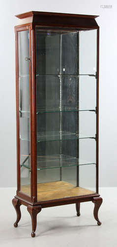 D. Burke and Sons Mahogany and Glass Display Case