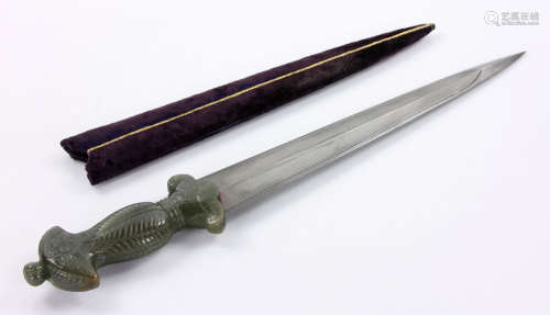 Mughal Carved Jade Dagger