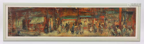 Maynard, New York Street Scene, Oil on Board