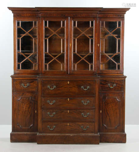 19th C. Mahogany Breakfront Secretary Desk