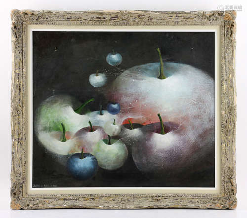 Abstract Apples, Oil on Canvas