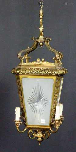 19th C. French Bronze Lantern