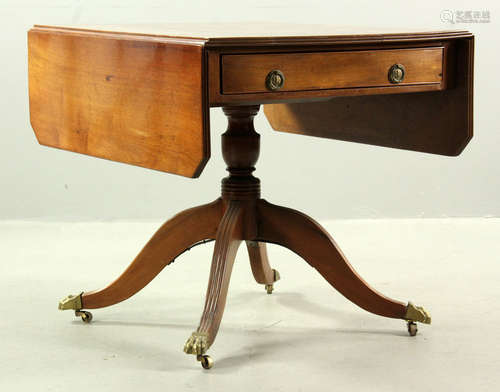 English Regency Mahogany Breakfront Table