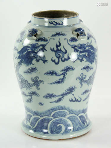 18th C. Chinese Blue and White Vase
