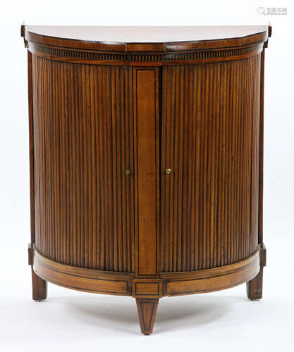 18th C. Dutch Neoclassical Satinwood Tambour Cabinet