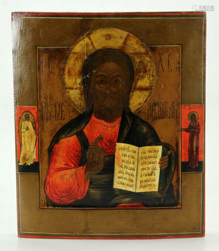 19th C. Antique Russian Icon of Christ