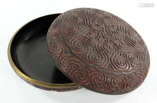 Chinese Lacquered Tixi Covered Box