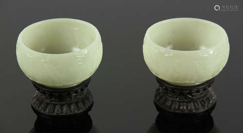 Pr. Chinese Jade Teacups