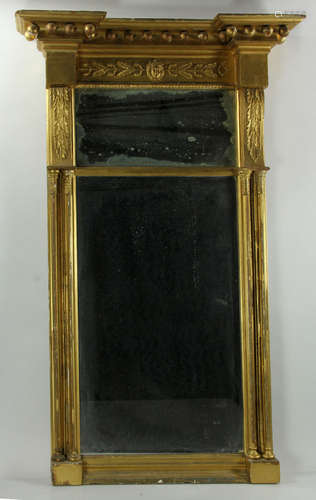 Early 19th C. French Carved Gilt Wood Mirror