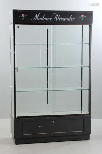 Glass Display Case with Glass Shelves