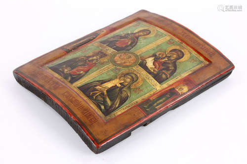 19th C. Antique Russian Four Icons, Mother of God