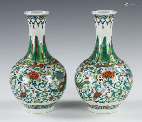 Pr. Chinese Qing Dynasty Vases