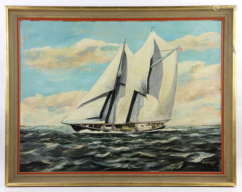 MacCallum, Sailing Ship, Oil on Board