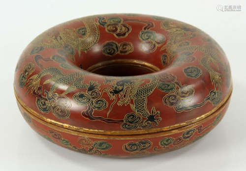Gilt and Lacquered Necklace Box
