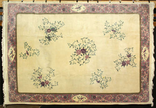 Fine Chinese Sculpted Carpet