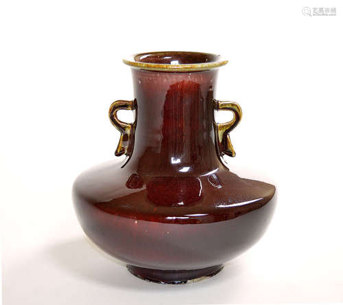 Chinese Flambe Glazed Vase