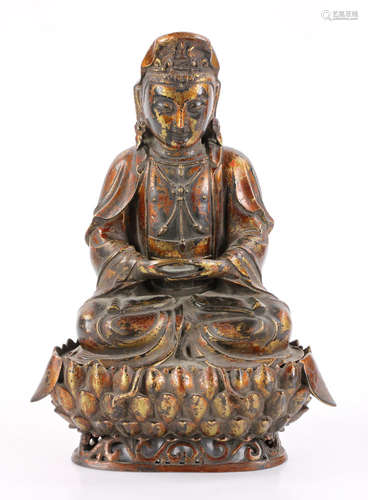 Chinese Antique Bronze Guanyin