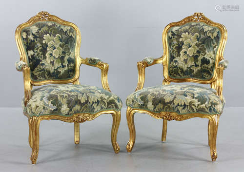 Pair of French Fauteuils