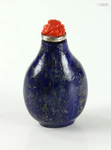 Chinese Lapis Lazuli Snuff Bottle