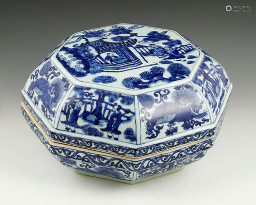 18th/19th C. Chinese Blue and White Box