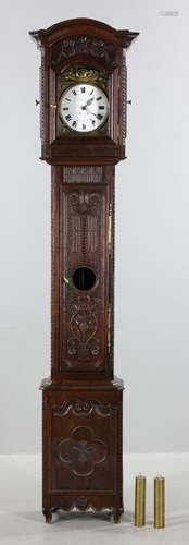 19th C. French Provincial Tall Case Clock