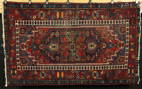 Semi-Antique Persian Hamadan Carpet