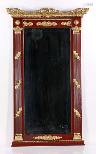 19th/20th C. Paint and Gilt Decorated Mirror