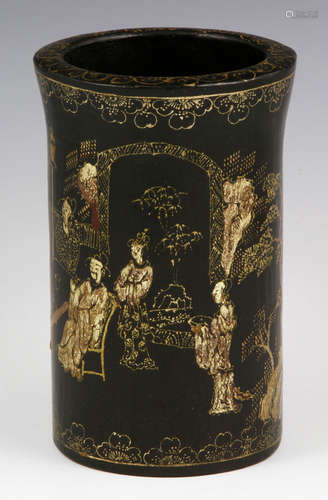 Chinese Lacquer Brush Pot