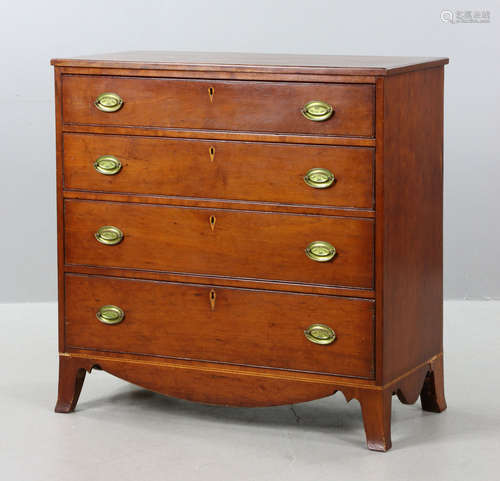 19th C. New England Cherry Chest of Drawers