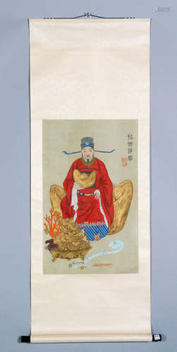 Chinese Watercolor Scroll Painting