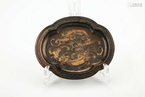 A Chinese Bronze Incense Plate