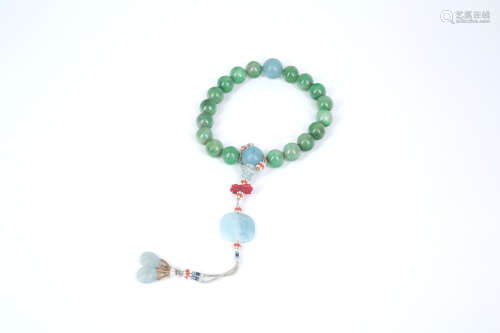 A Chinese Jade Beats Necklace