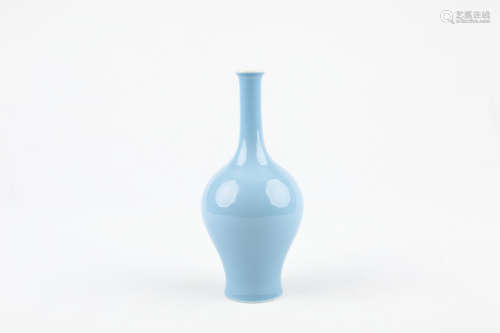 A Chinese Sky-Blue Glazed Porcelain Vase