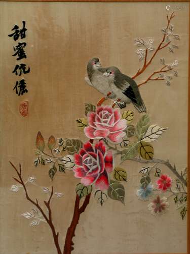 Chinese embroidery panel