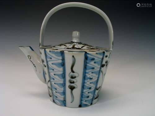 Chinese blue and white porcelain teapot.