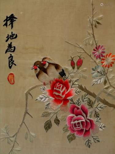 Chinese embroidery panel