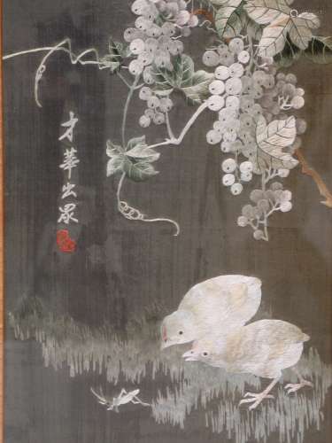 Chinese embroidery panel