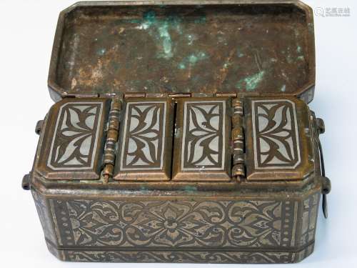 An antique metal box