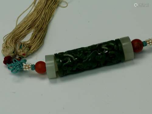 Chinese carved jade toggle.