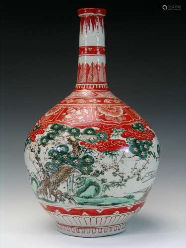 Antique Japanese porcelain vase.