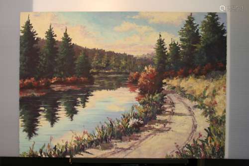 PEGGY CORTHOUTS, Title: River Path, Original painting