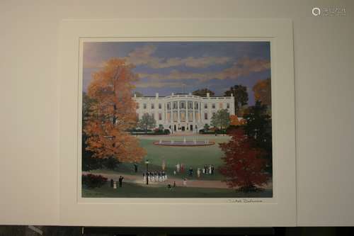 MICHEL DELACROIX,  Title: The White House. Matted