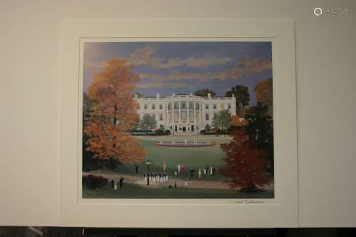 MICHEL DELACROIX,  Title: The White House. Matted