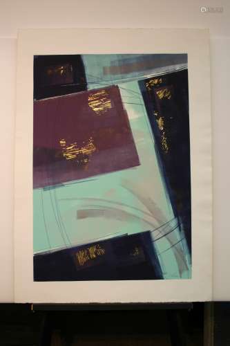 PAMELA LOUDON, Title: Lumiere, Monoprint. Artist