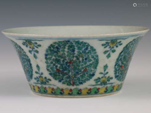 Chinese Docai porcelain bowl.
