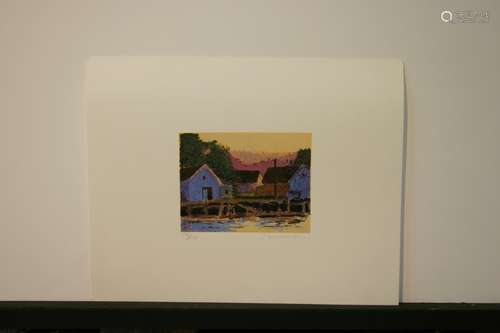 SANDY WADLINGTON, Title: Boathouses, Limited Edition