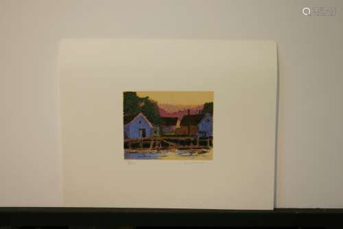 SANDY WADLINGTON, Title: Boathouses, Limited Edition